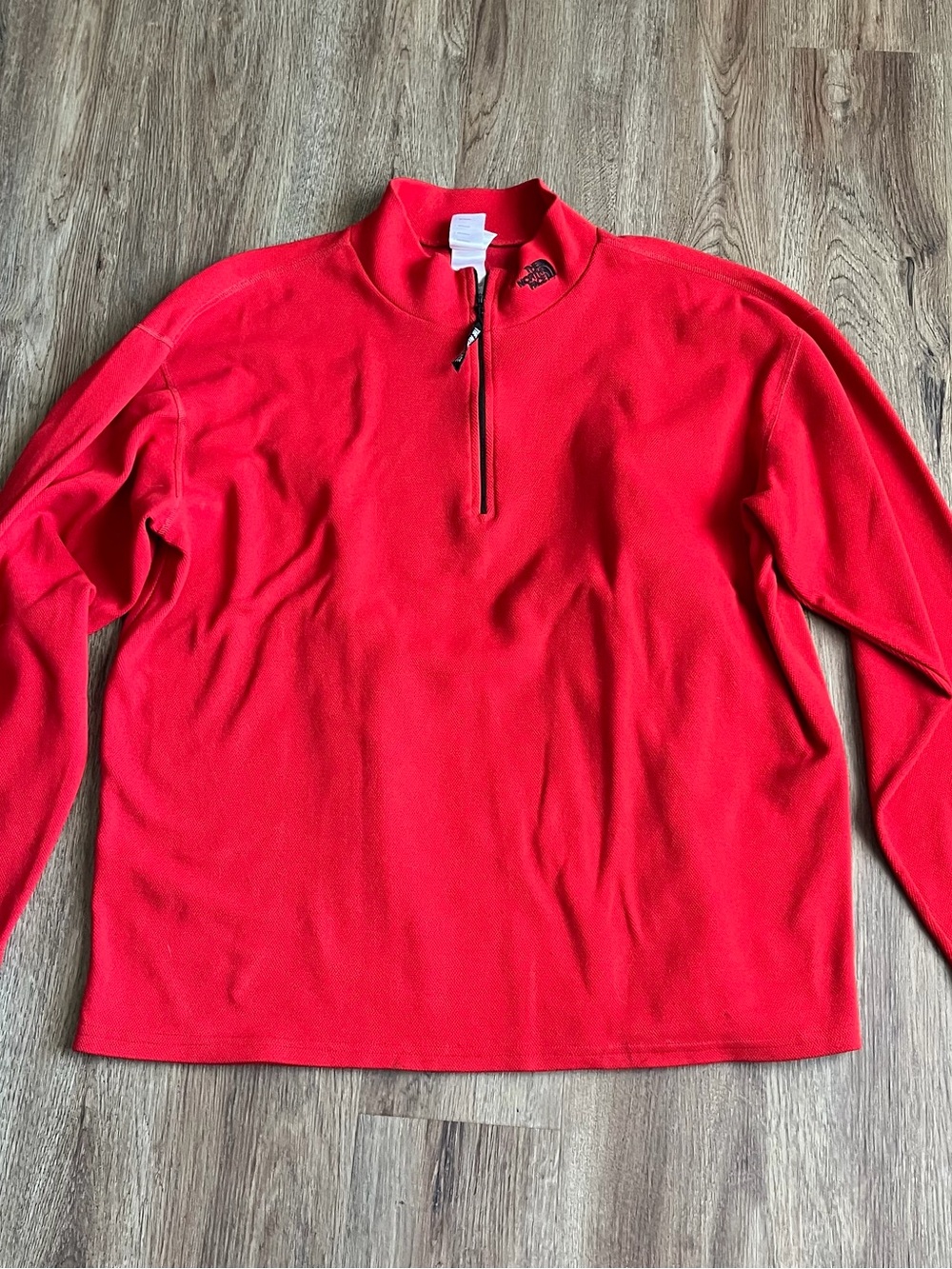 GUC The North Face Red Fleece 1/4 Zip Pullover Sweatshirt Men's